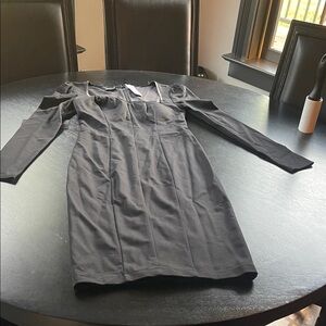 Bebe Black Square Neck Dress